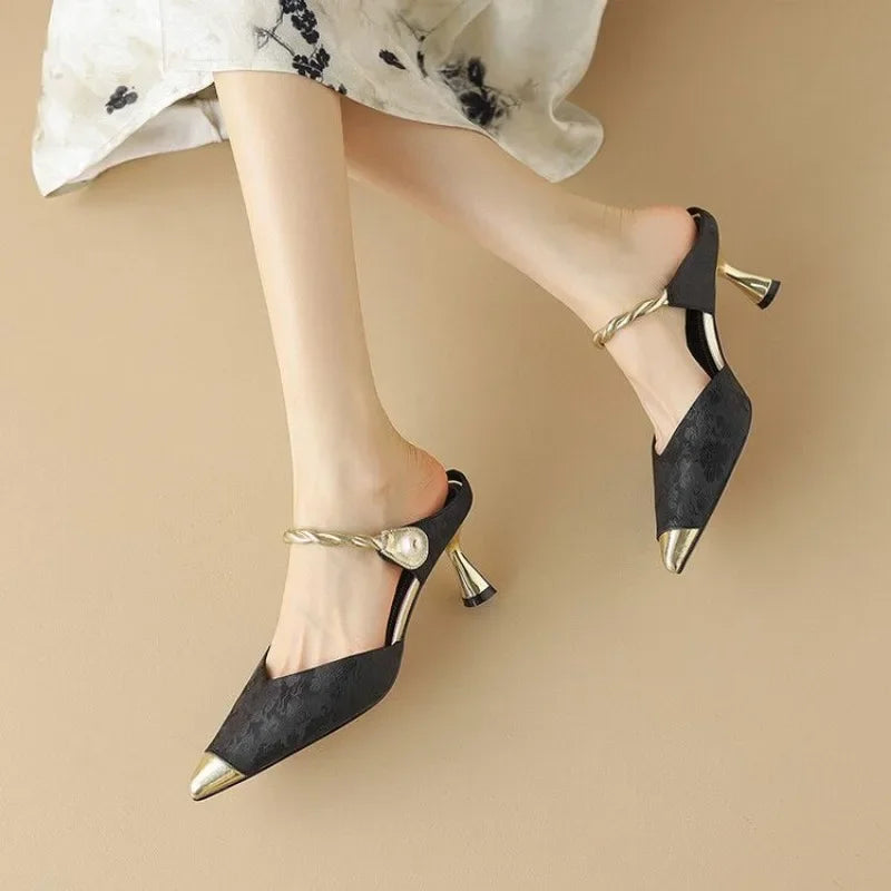 Women's Slippers and Ladies Sandals Slip-resistant Shoes Height 2024 Luxury New Fashion Comfortable Elegan Slides H Sandal 39