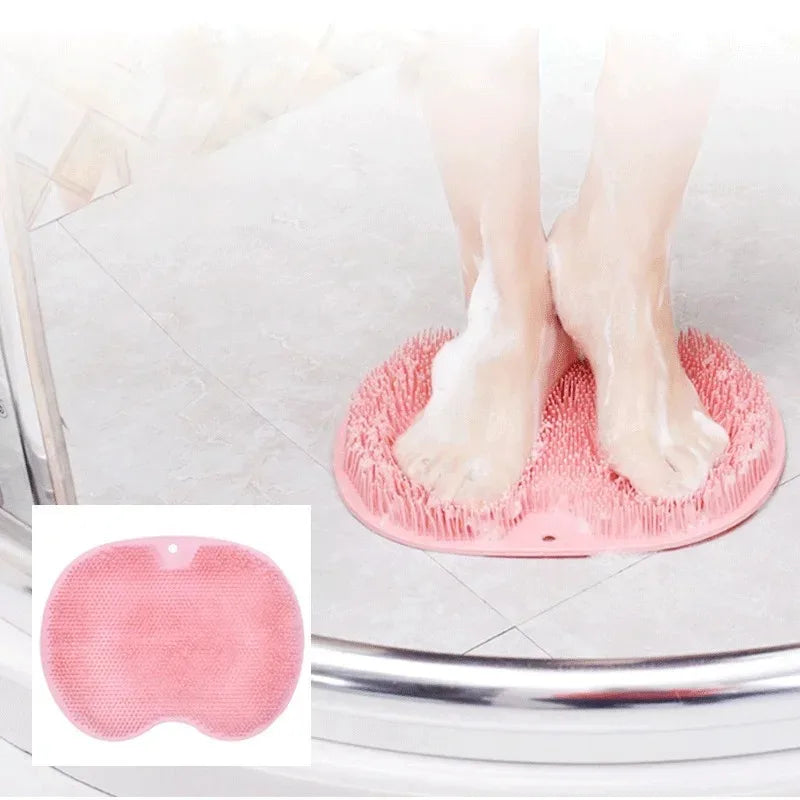 Foot Scrubbing Pad Bathroom Bath Brush Multifunctional Scrubbing Foot Massage Pad Non-slip Foot Pad Silicone Bath Brush