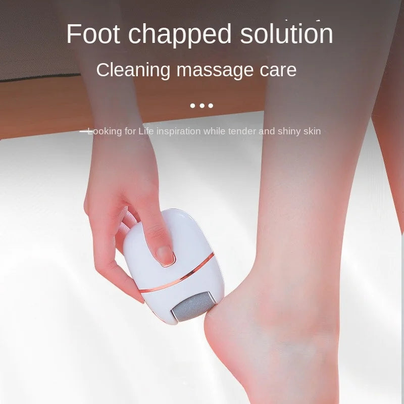 Rechargeable electric foot grinder - thick leather polishing, gentle exfoliation, painless calluses removal, portable, suitable