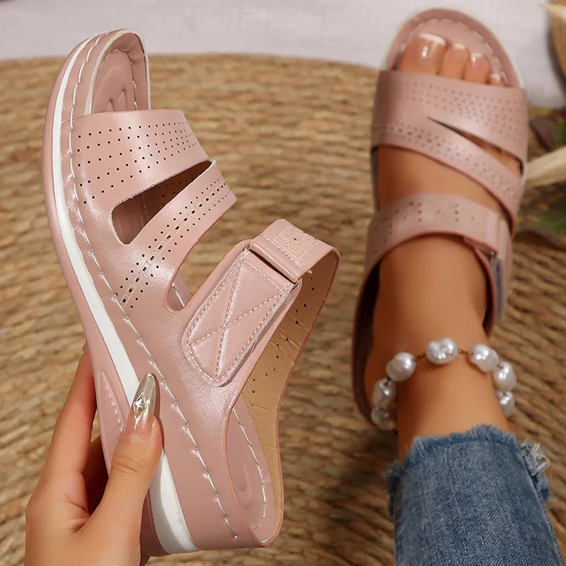 Women's Sandals 2025 New Summer Shoes Women Heels Sandals Summer Slippers Chaussures Femme Casual Wedges Heeled Footwear Female