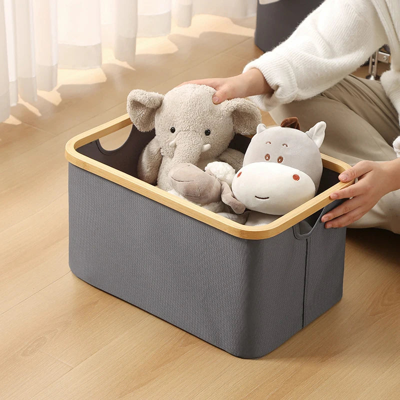 Foldable Dirty Clothes Basket With Lid Oxford Cloth Home Storage Basket For Dirty Clothes Toys Bathroom Laundry Basket