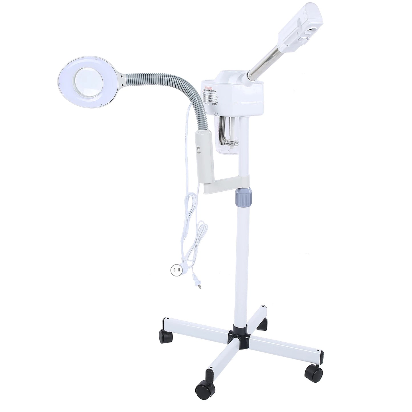 Facial Steamer LED 5X Magnifying Floor Lamp Machine Spa Professional Humidifier Spa Humidifier with Wheels