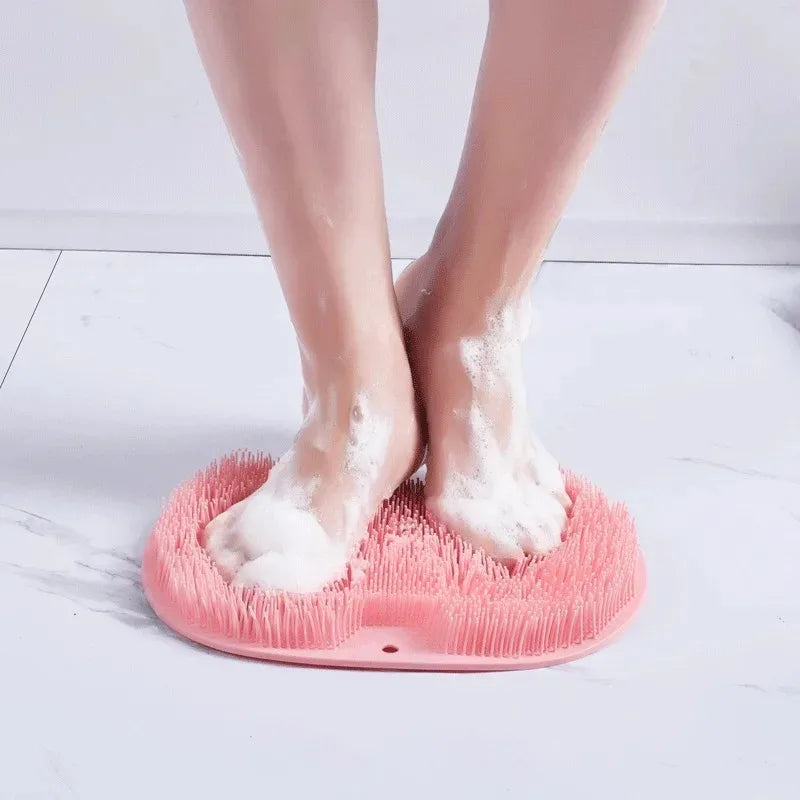 Foot Scrubbing Pad Bathroom Bath Brush Multifunctional Scrubbing Foot Massage Pad Non-slip Foot Pad Silicone Bath Brush