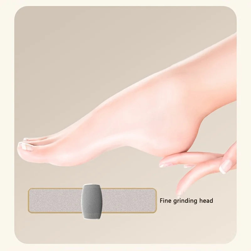 Rechargeable electric foot grinder - thick leather polishing, gentle exfoliation, painless calluses removal, portable, suitable