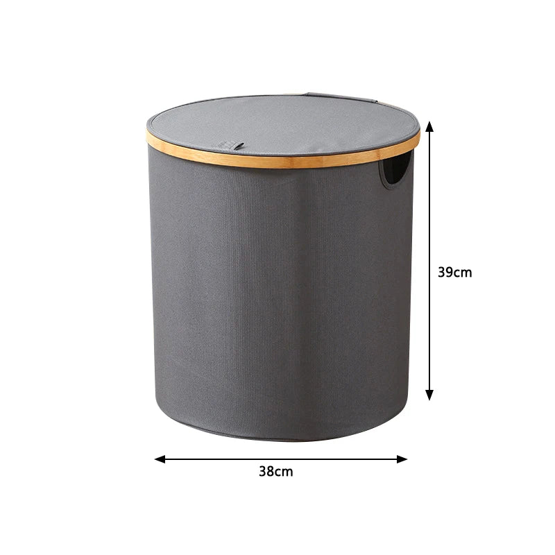 Foldable Dirty Clothes Basket With Lid Oxford Cloth Home Storage Basket For Dirty Clothes Toys Bathroom Laundry Basket