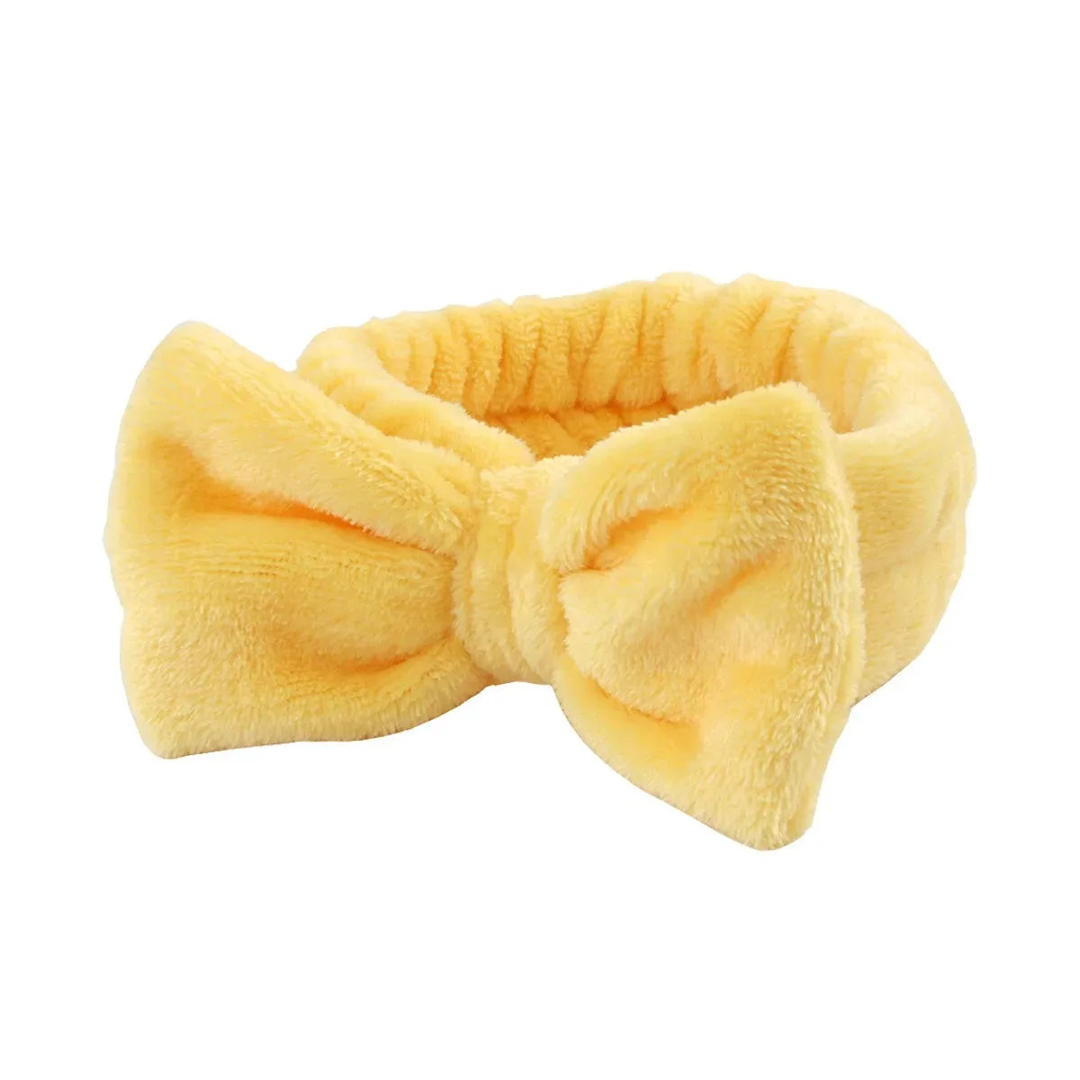 Bow Headband Wristband Set Towel Elastic Soft Washing Face Shower Make Up Yoga Sports Skincare Headband For Women Girls