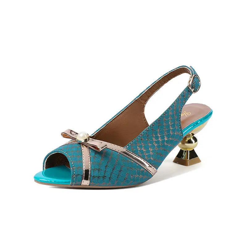 Women's Sandals High Heels Outdoor Pointed Toe Footwear Anti Slip Hot Pvc New Breathable Fashion Low Price Vintage Ladies Shoes