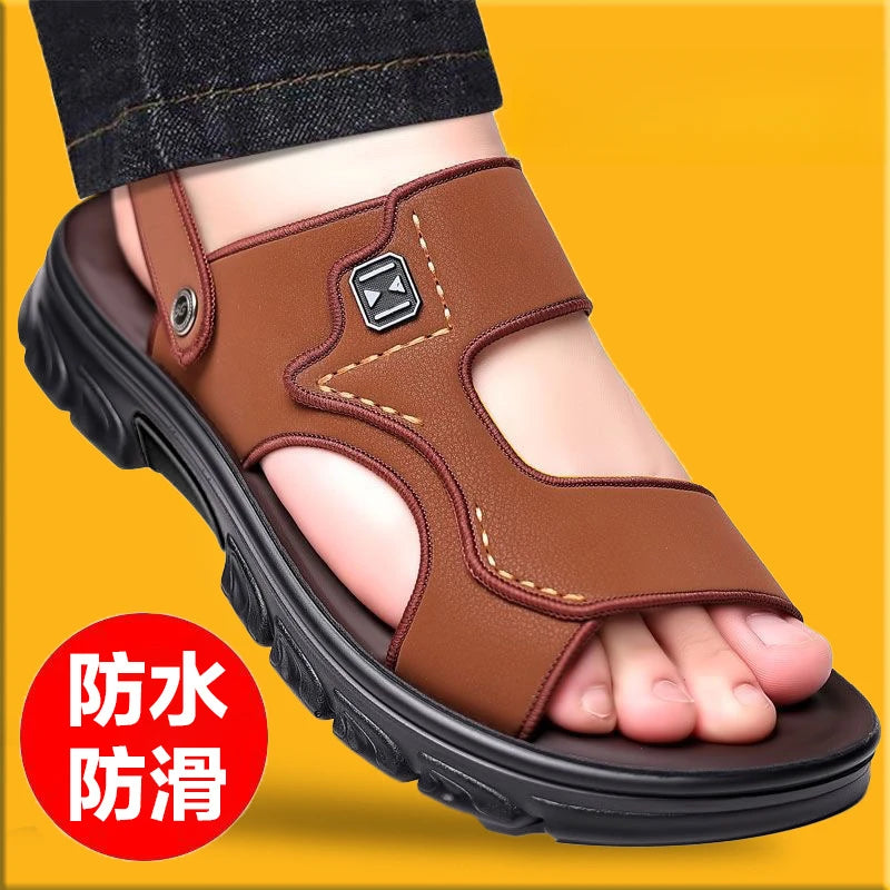 High Quality Men's Sandals and Slippers Are Integrated for Outdoor Driving Thick Bottom Anti Slip and Waterproof Men Shoes