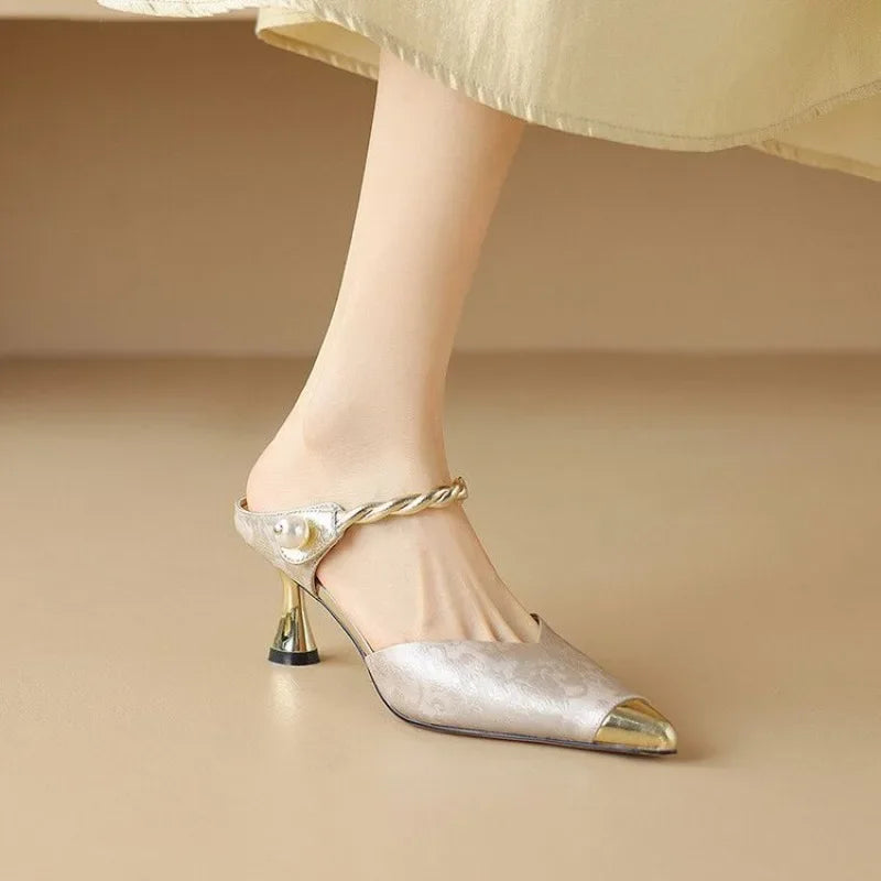 Women's Slippers and Ladies Sandals Slip-resistant Shoes Height 2024 Luxury New Fashion Comfortable Elegan Slides H Sandal 39