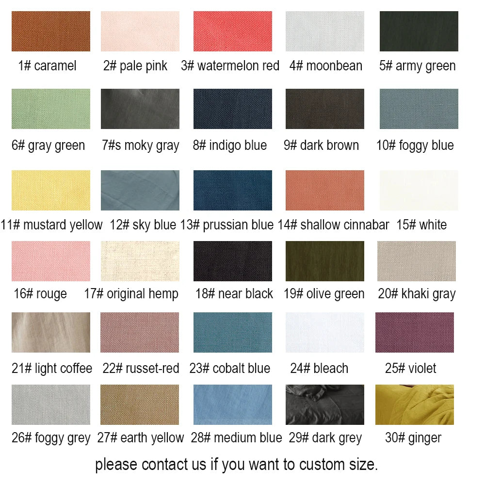 Bed Linen Bedding Set 100% Linen Duvet Cover Set Solid Color Dark Grey Bed Quilt Cover Comforter Cover Fitted Sheet Pillowcases
