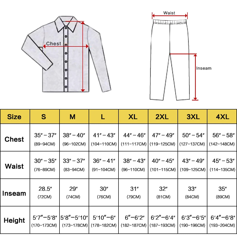 Mens Silk Satin Pajamas Set Pajama Pyjamas Set PJS Set Sleepwear Loungewear S,M,L,XL,2XL,3XL,4XL__Perfect Gifts