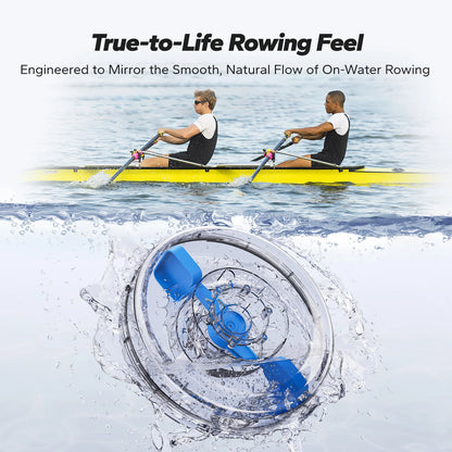 MERACH Water Rowing Machines for Home, Foldable Row Machine with 400LBS Weight Capacity, Dedicated Monitor and Comfortable Seat