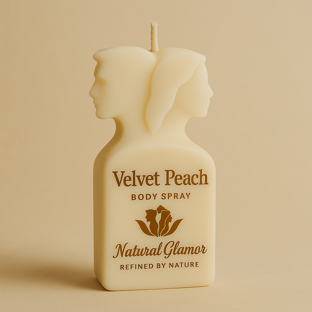Velvet Peach Candle (Sculpted)