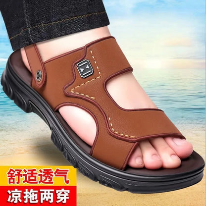 High Quality Men's Sandals and Slippers Are Integrated for Outdoor Driving Thick Bottom Anti Slip and Waterproof Men Shoes