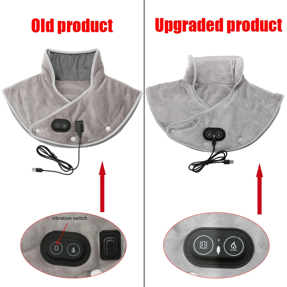 Electric Heating shoulder Neck Pad Massager USB Cervical Brace Wrap Thermal Compress Relieve Pain Fatigue Warm Back Brace Tool
