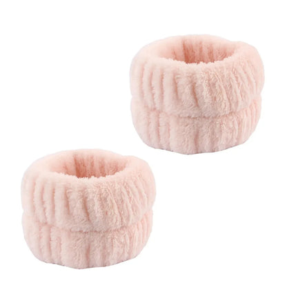 Bow Headband Wristband Set Towel Elastic Soft Washing Face Shower Make Up Yoga Sports Skincare Headband For Women Girls
