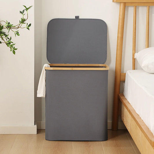 Foldable Dirty Clothes Basket With Lid Oxford Cloth Home Storage Basket For Dirty Clothes Toys Bathroom Laundry Basket
