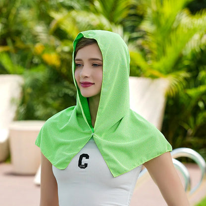 1PC Cooling Hoodie Towel Cooling Towel Quick Drying Absorbent Towels Sports Fitness Camping Cycling Suitable for Hot Weather