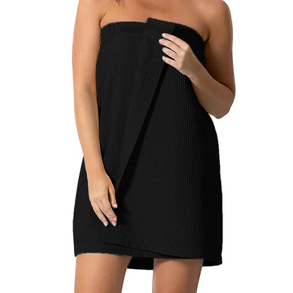 Ladies Bath Towel Women’s Waffle-Spa Body Wrap with Adjustable Closure Home Textile Towel Women Robes Bath Wearable Towels