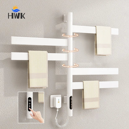 Bathroom Fast Drying Towel Radiator Smart Electric Heated Towel Rail Timing Electric Towel Rack Antibacterial Towel Warmers