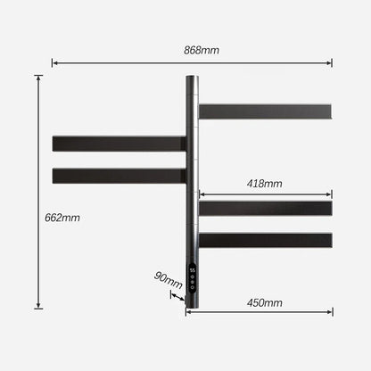 Bathroom Fast Drying Towel Radiator Smart Electric Heated Towel Rail Timing Electric Towel Rack Antibacterial Towel Warmers