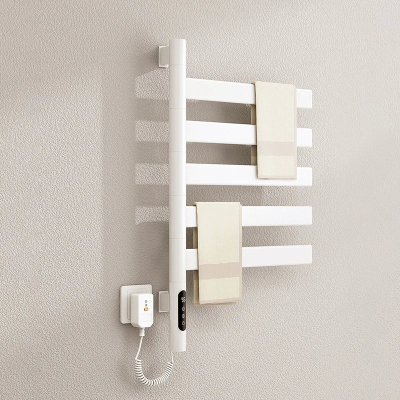 Bathroom Fast Drying Towel Radiator Smart Electric Heated Towel Rail Timing Electric Towel Rack Antibacterial Towel Warmers