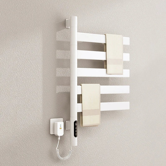 Bathroom Fast Drying Towel Radiator Smart Electric Heated Towel Rail Timing Electric Towel Rack Antibacterial Towel Warmers