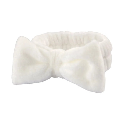 Bow Headband Wristband Set Towel Elastic Soft Washing Face Shower Make Up Yoga Sports Skincare Headband For Women Girls